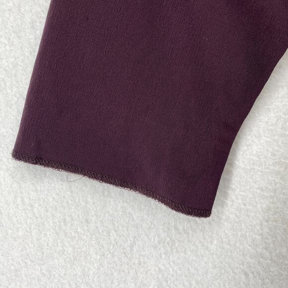 M.M LAFLEUR Blouse 2 Crepe Faux Wrap Deneuve Stretch Draped Long Sleeve Purple - Picture 6 of 10